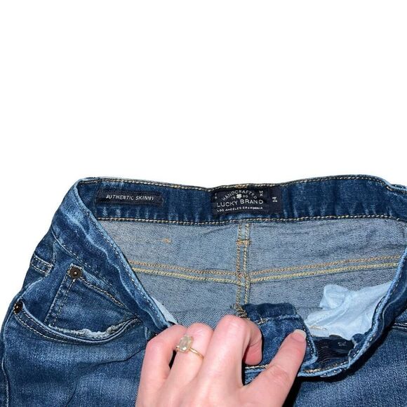 LUCKY BRAND Youth Medium Wash Authentic Skinny Jean Size 14 - Picture 5 of 8